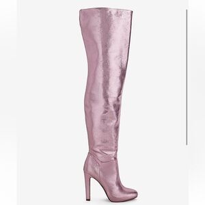 NWT Brian Atwood x Express Metallic Over The Knee Heeled Boots
Color: BUBBLE